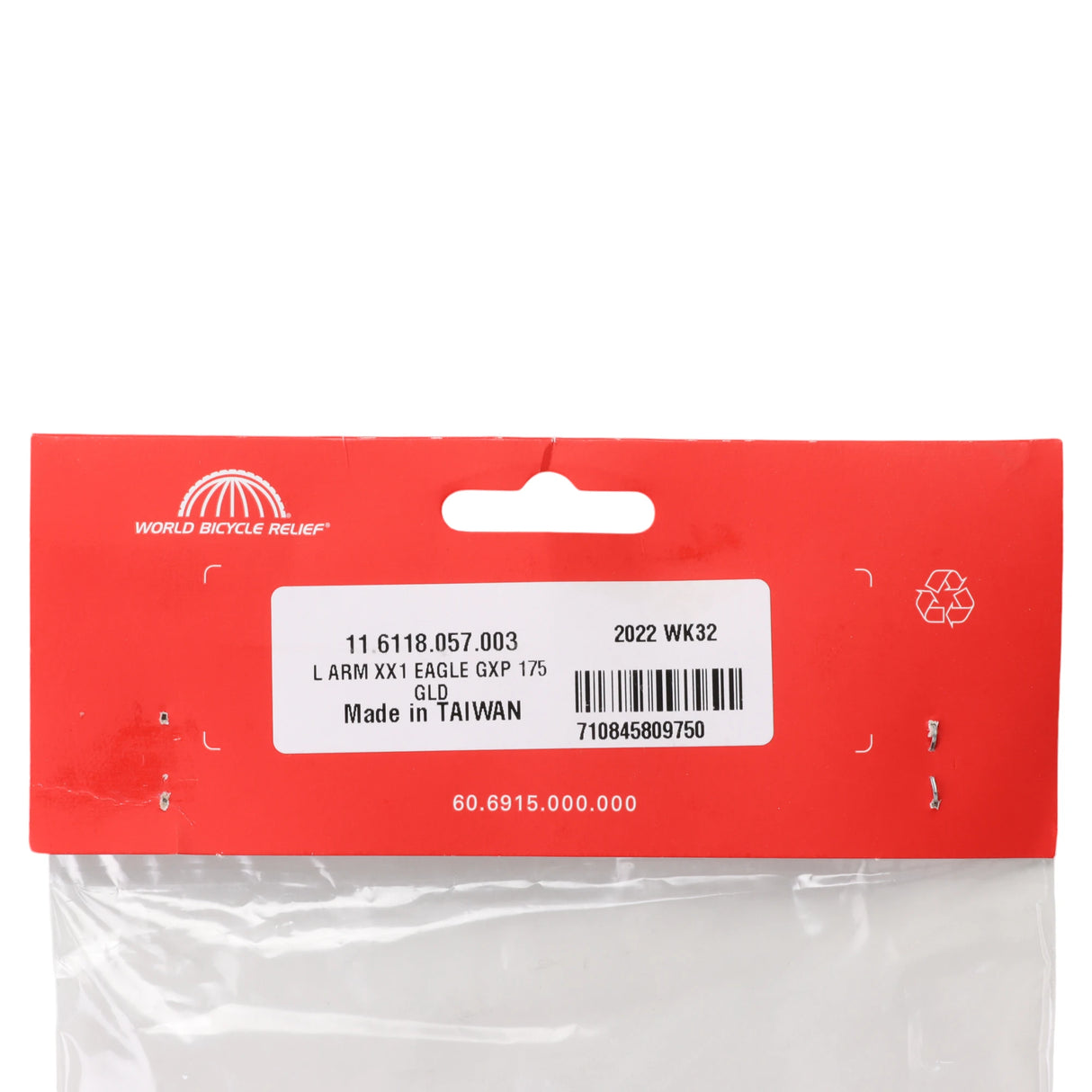 SRAM XX1 Eagle Kurbelarm links GXP 175 mm Carbon schwarz gold