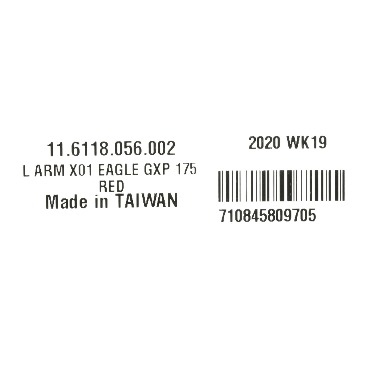 SRAM X01 Eagle Kurbelarm links GXP 175 mm Carbon schwarz rot 2020