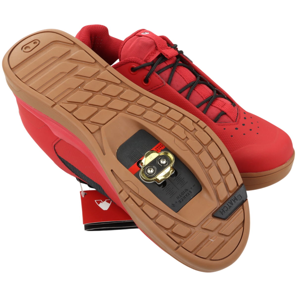 Crankbrothers Mallet Lace Fahrradschuhe Clip - In Rot/Schwarz Größe 41 - RAAAD.de