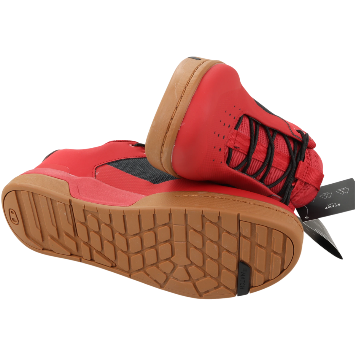 Crankbrothers Stamp Lace Fahrradschuhe Flatpedal Rot/Schwarz Größe 42 - RAAAD.de