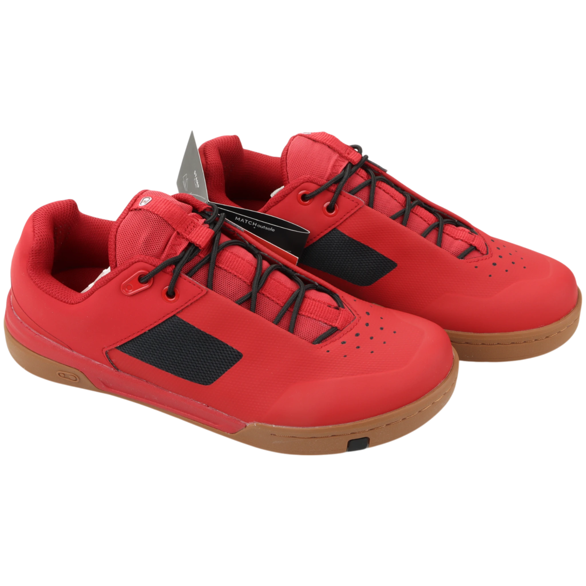 Crankbrothers Stamp Lace Fahrradschuhe Flatpedal Rot/Schwarz Größe 42 - RAAAD.de