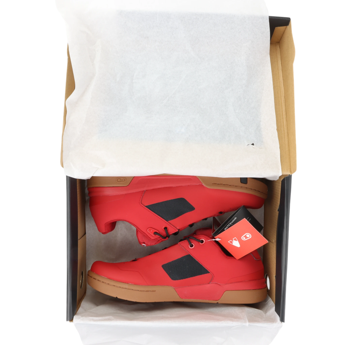 Crankbrothers Stamp Lace Fahrradschuhe Flatpedal Rot/Schwarz Größe 46 - RAAAD.de