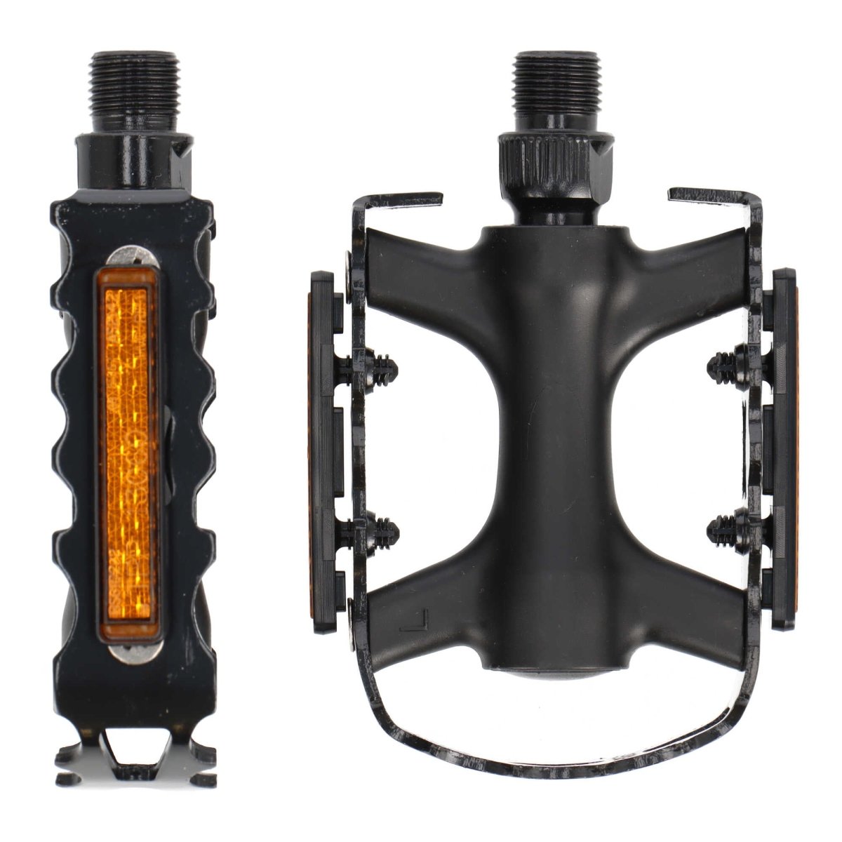 Fahrradpedale für Mountainbike / Trekking mit Stahlkäfig und Reflektoren - RAAAD.de
