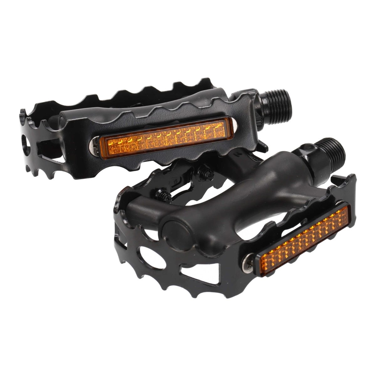 Fahrradpedale für Mountainbike / Trekking mit Stahlkäfig und Reflektoren - RAAAD.de