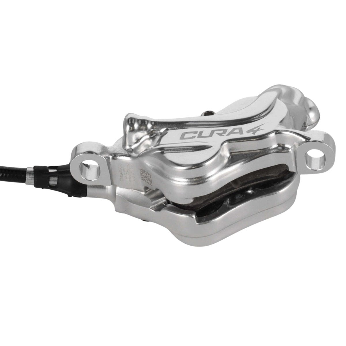 Formula Cura 4 Scheibenbremse | Carbon Bremshebel | hinten | 4 - Kolben | silber | inkl. Beläge | Leitung 2000 mm - RAAAD.de