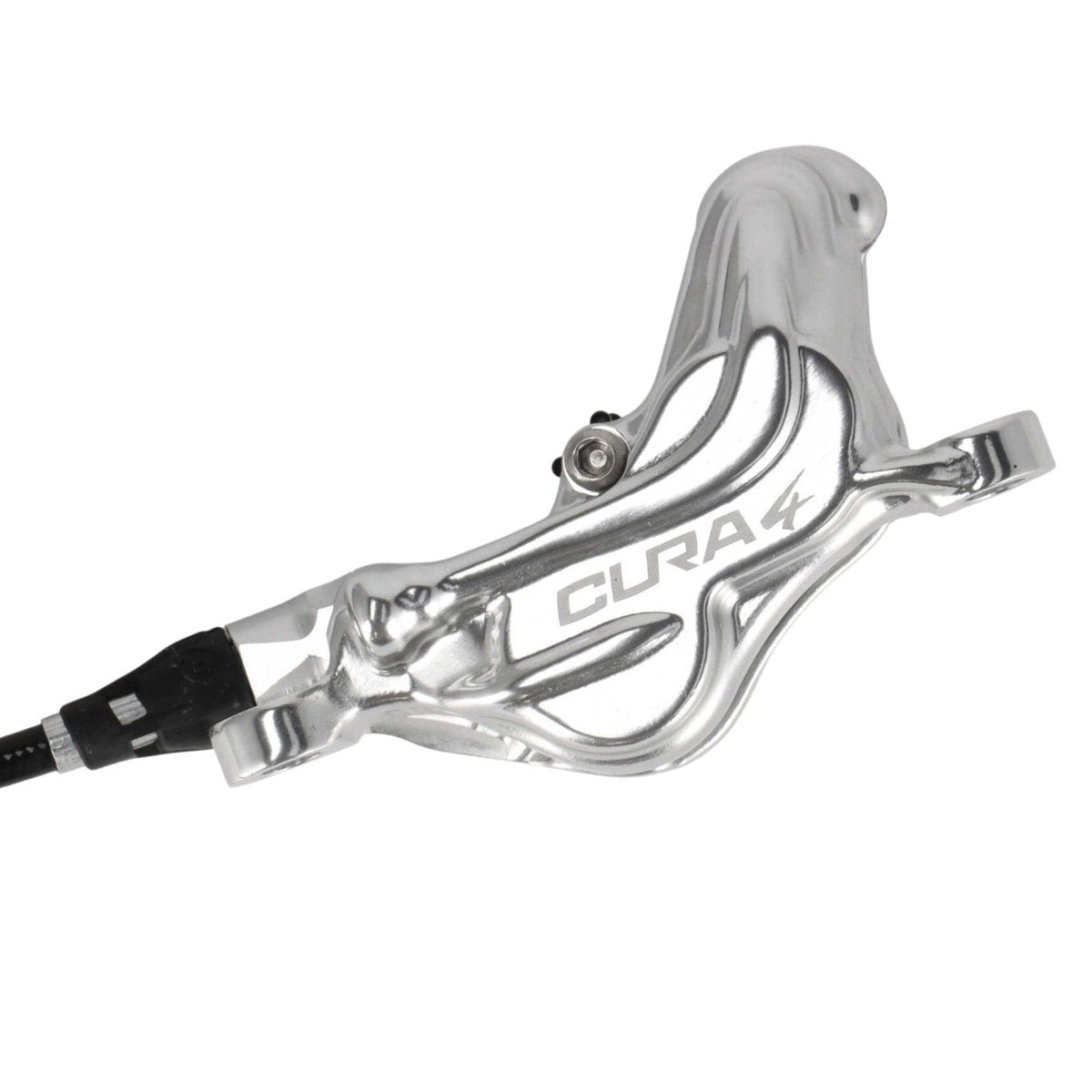 Formula Cura 4 Scheibenbremse | Carbon Bremshebel | hinten | 4 - Kolben | silber | inkl. Beläge | Leitung 2000 mm - RAAAD.de