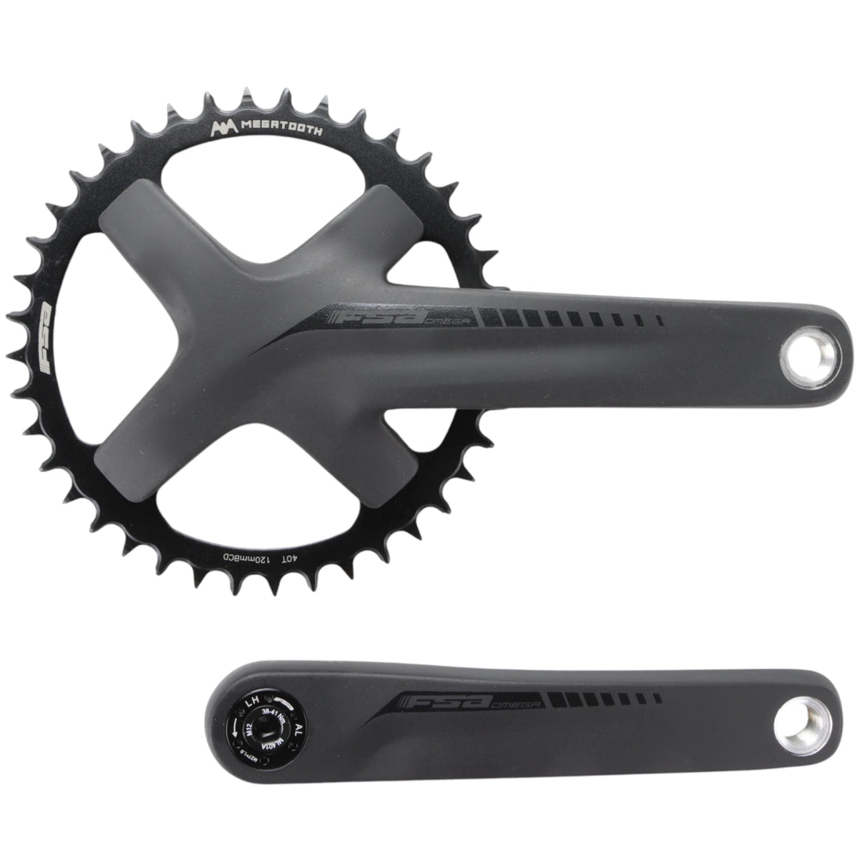 FSA Kurbel 1X Omega 19 mm Achse 175 mm 40T Kettenblatt (10/11 - fach) - RAAAD.de