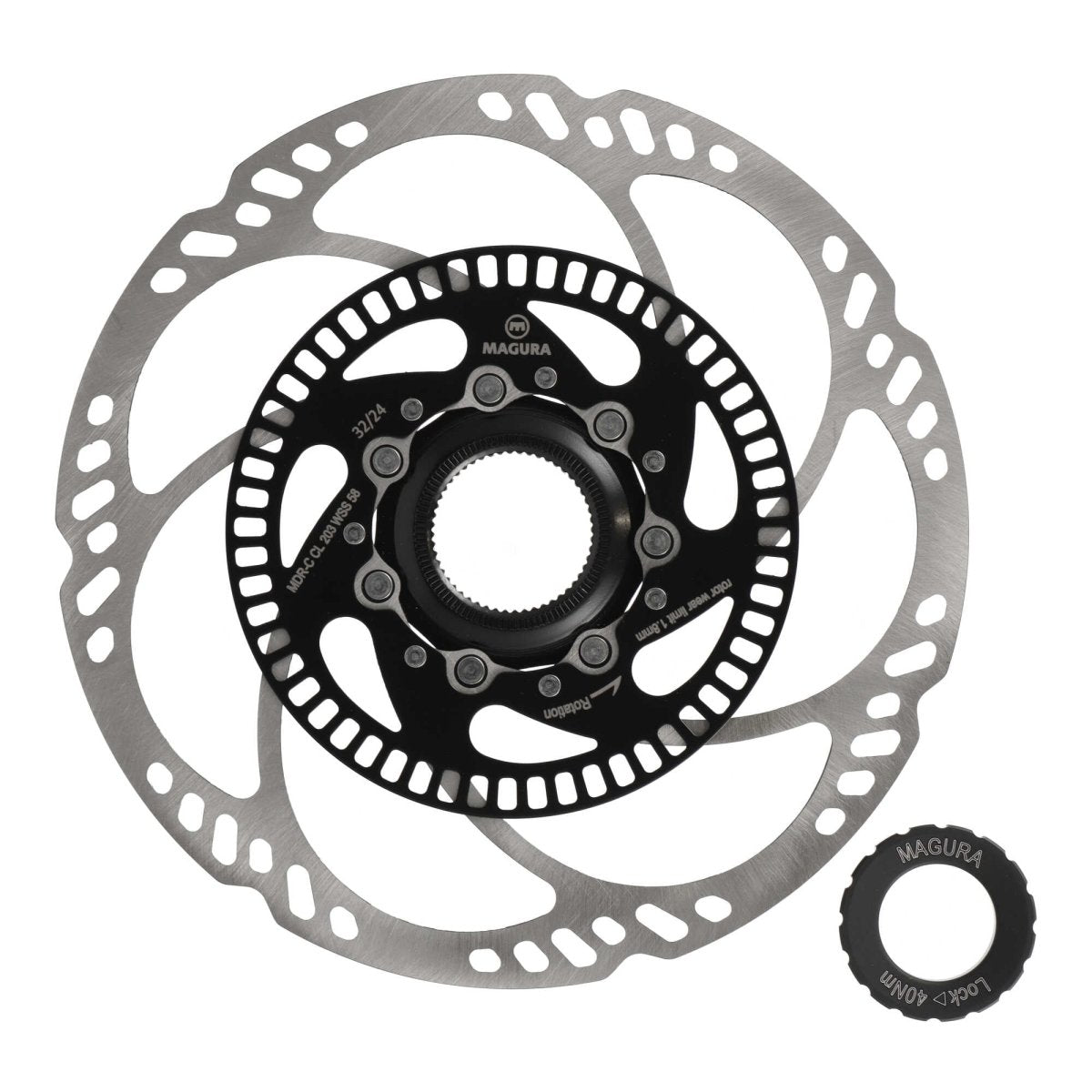 Magura MDR - C Bremsscheibe 180 mm | Center Lock | inkl. Verschlussring | E - Bike / MTB - RAAAD.de