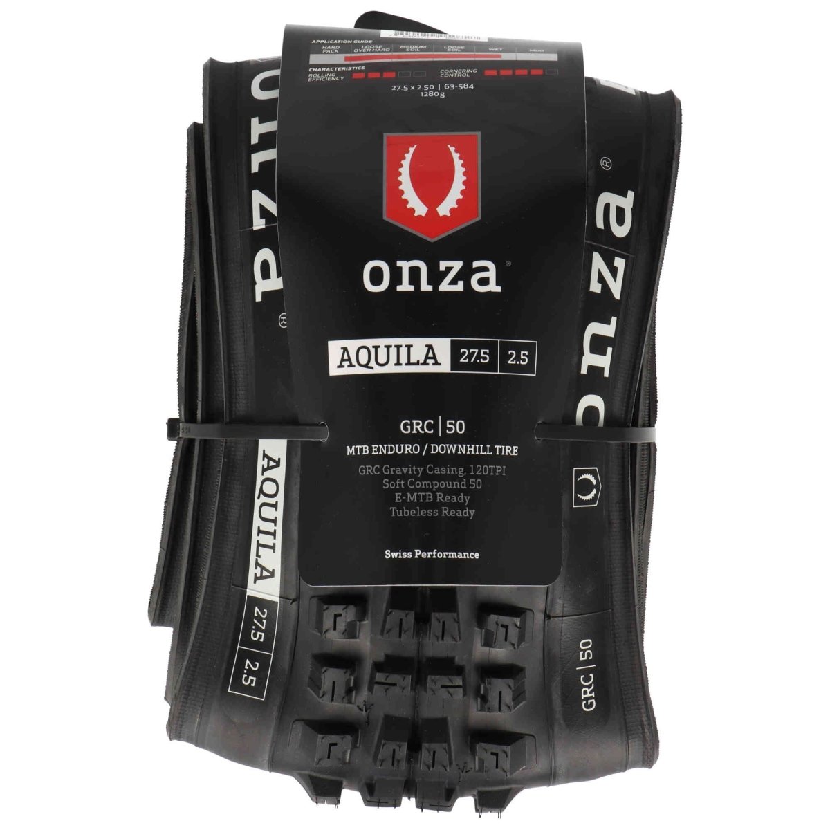 Onza Aquila 27.5 x 2,50" GRC 120TPI Soft Compound 50 Tubless Ready Faltreifen Schwarz - RAAAD.de