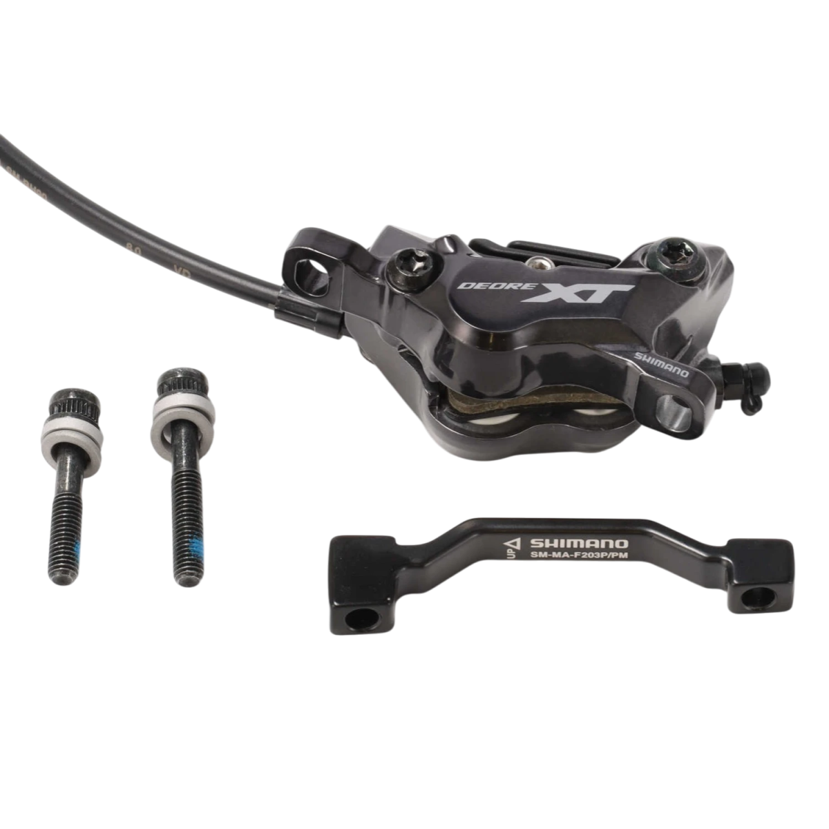 Shimano Deore XT Scheibenbremse BL - M8100/BR - M8120 | 4 - Kolben | Vorderrad | 800 mm Leitung - RAAAD.de