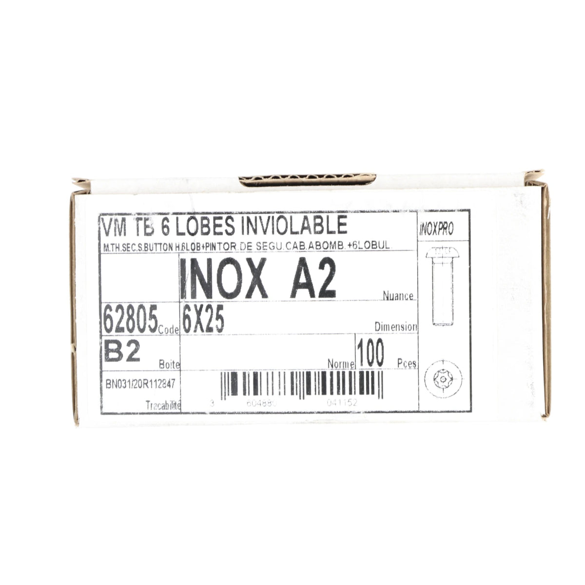 Sicherungsschrauben Linsenkopf Innensechsrund 6x25 mm INOX A2 62805 (100 Stück) - RAAAD.de