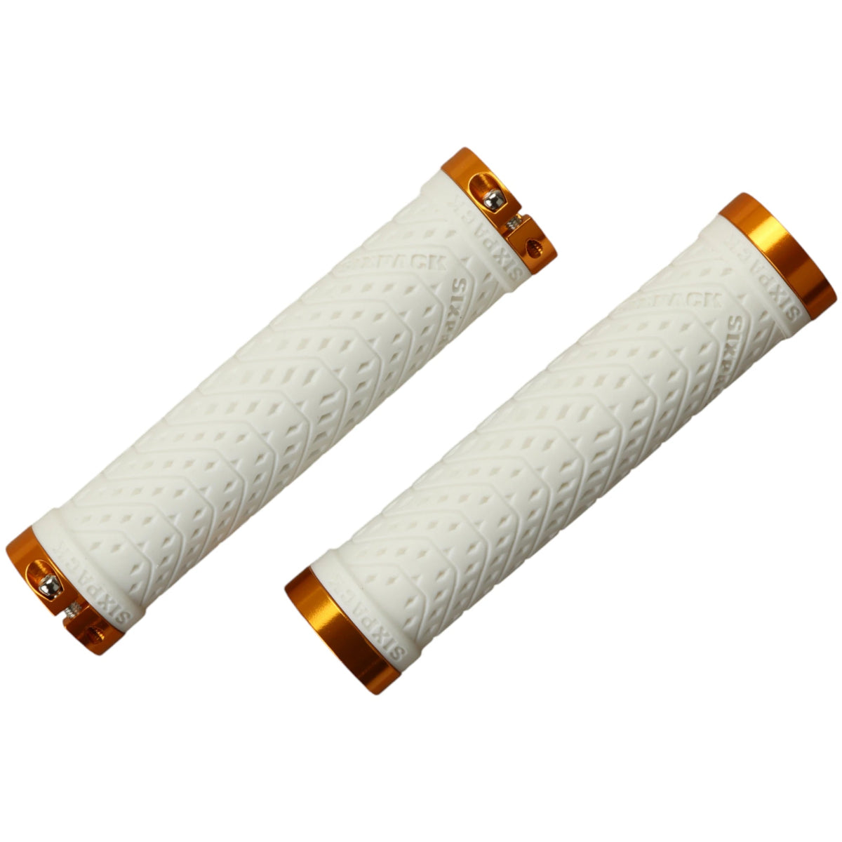 Sixpack Griffe K - Trix Mountainbike Paar Weiß Gold Lock - On - RAAAD.de