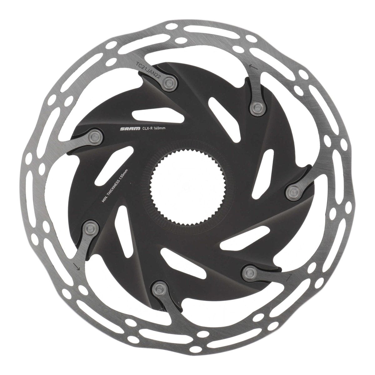 SRAM Centerline XR Bremsscheibe 160 mm | Center Lock | 2 - teilig | Rounded Edges | Road / Gravel | ohne Lockring - RAAAD.de