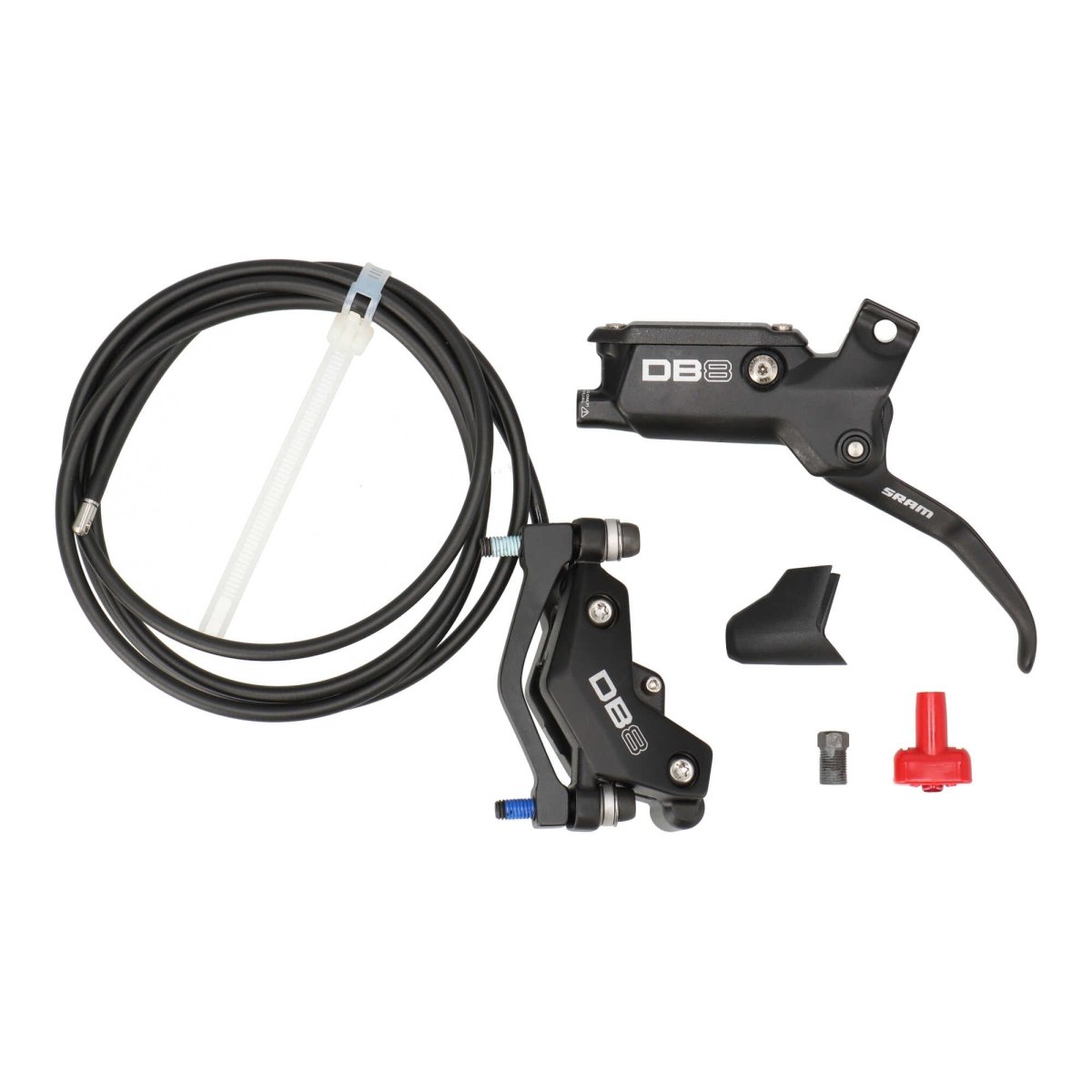 SRAM DB8 Scheibenbremse hinten Mineralöl schwarz matt ohne MMX Klemme (1650 mm Leitung) - RAAAD.de