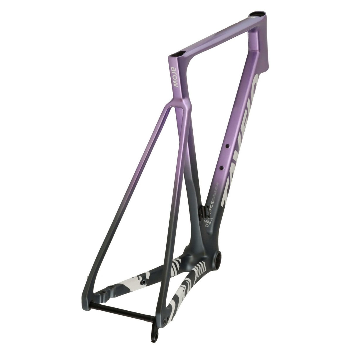 TAVELO Arow Race Carbon Rennrad Rahmenset | Größe 54 cm (XL) | Integriertes Cockpit 420x100 mm | Farbe Zebro Purple - RAAAD.de