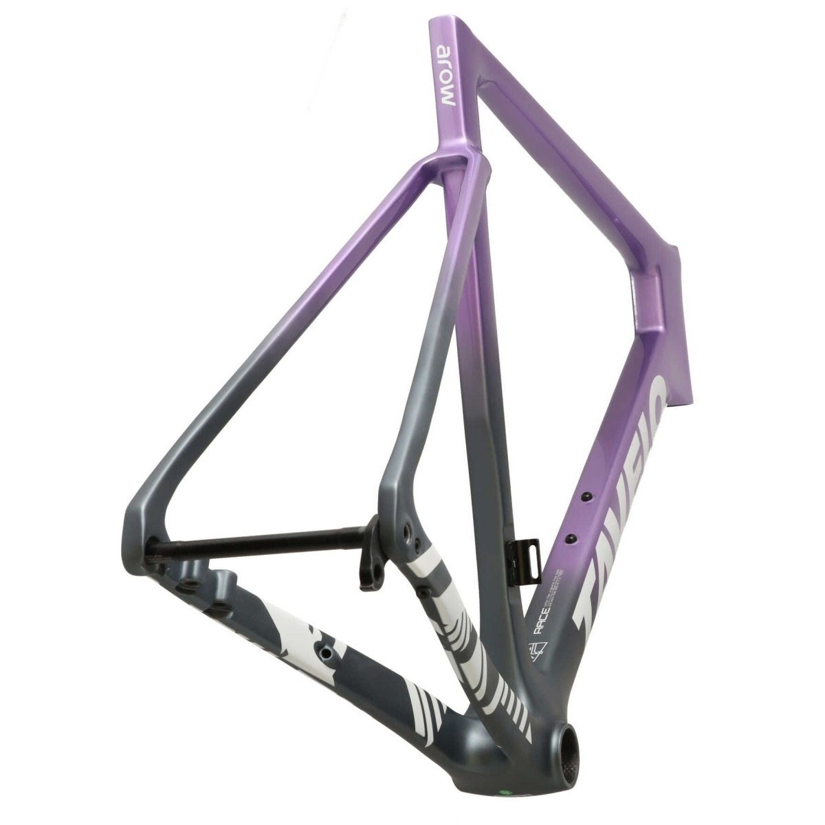 TAVELO Arow Race Carbon Rennrad Rahmenset | Größe 54 cm (XL) | Integriertes Cockpit 420x100 mm | Farbe Zebro Purple - RAAAD.de