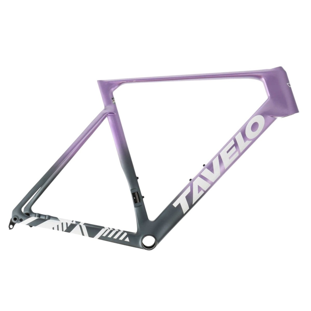 TAVELO Arow Race Carbon Rennrad Rahmenset | Größe 54 cm (XL) | Integriertes Cockpit 420x100 mm | Farbe Zebro Purple - RAAAD.de