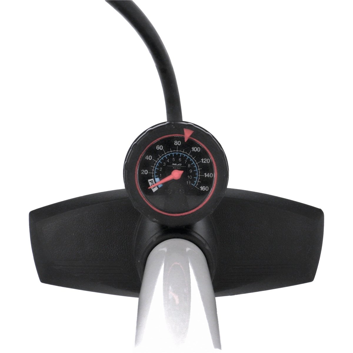 XLC Standpumpe | Dualkopf | Manometer | kompatibel mit Auto - , Sclaverand - & Dunlopventil | weiß - RAAAD.de