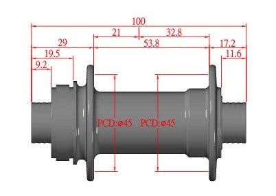 BITEX BX106F Vorderradnabe Rennrad 12x100 mm Disc - RAAAD.de