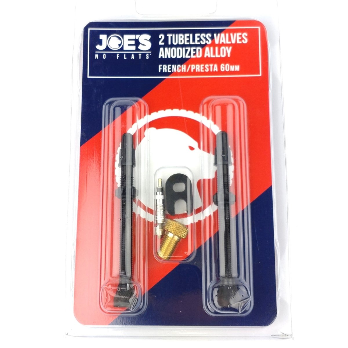 Joe's No Flats Tubeless Alu French/Presta Ventile (2 Stück) - schwarz - RAAAD.de