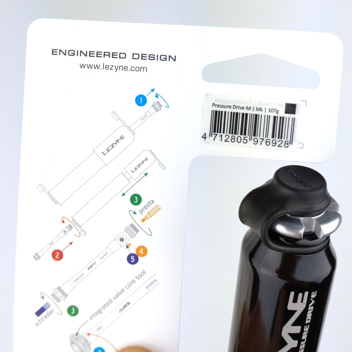 Lezyne Pressure Drive Minipumpe M schwarz - RAAAD.de