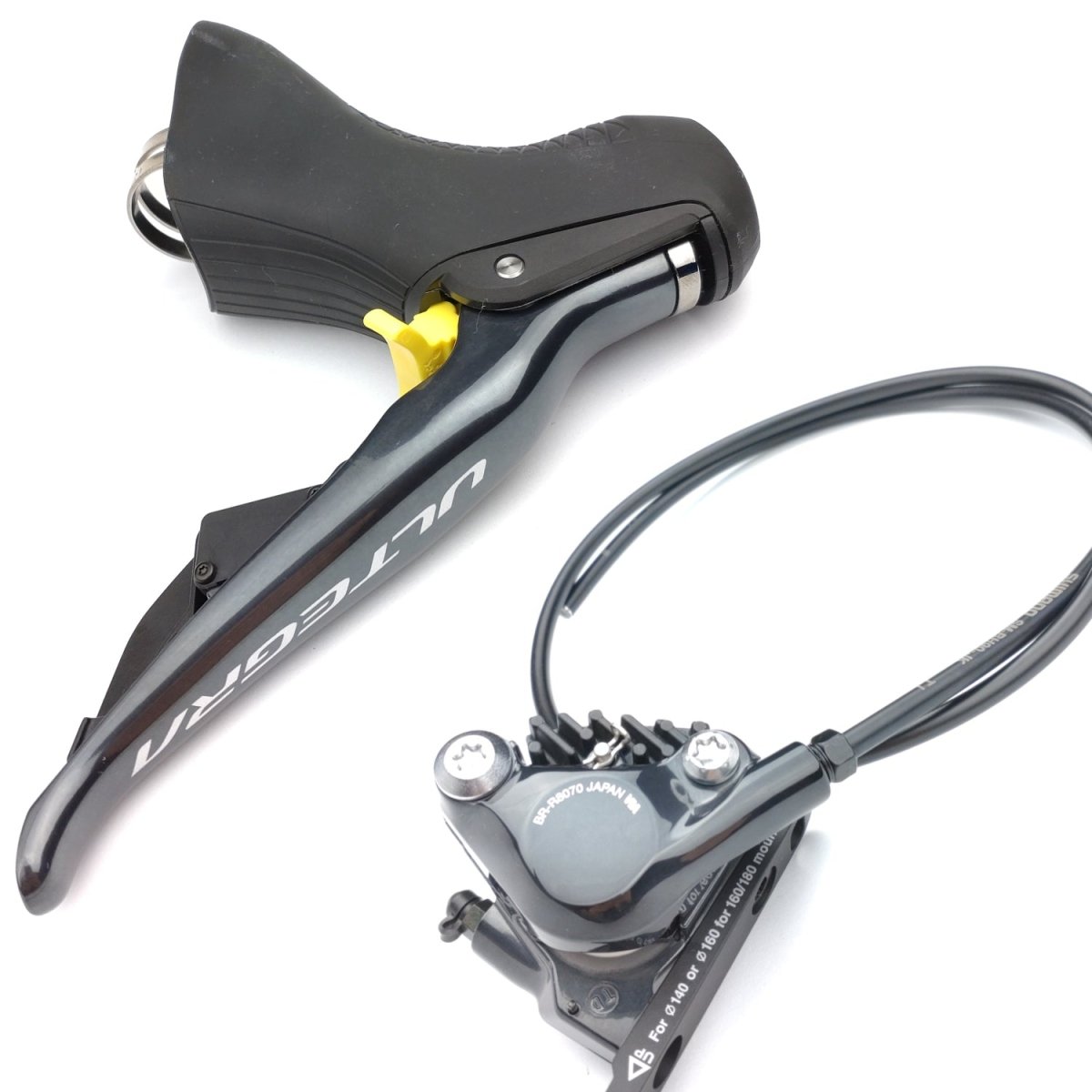 Shimano Ultegra Di2 ST - R8070/BR - R8070 STI Schalthebel und Scheibenbremse vorne (2 - fach) - RAAAD.de