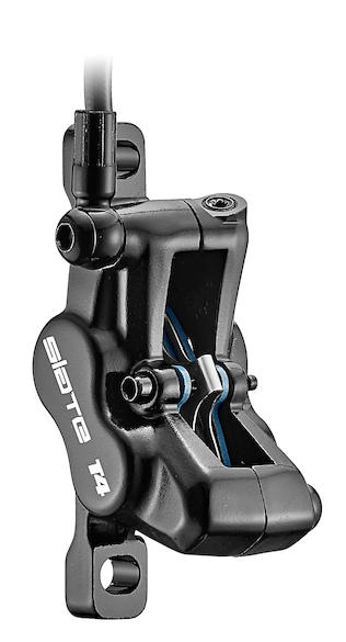 TRP Slate T4 HD-M806 Scheibenbremse vorne | 4-Kolben | schwarz | Postmount | MTB / E-MTB | inkl. Bremsbeläge