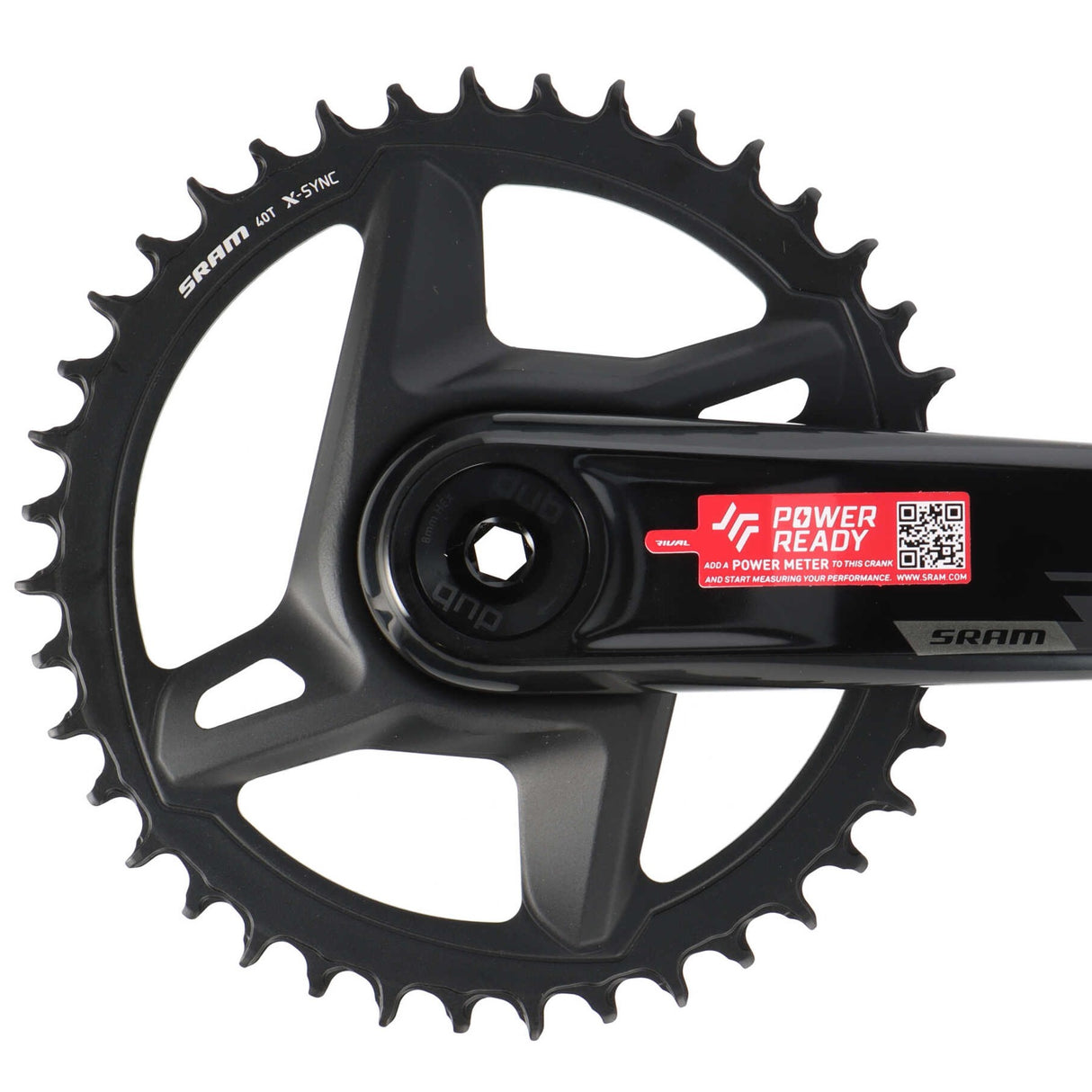 SRAM Rival Kurbel 1x12-fach DUB Wide | 175 mm | Kettenblatt 40 Zähne | Rennrad / Gravel | schwarz