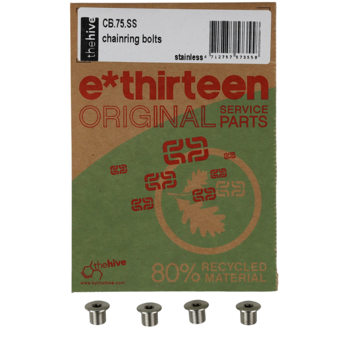 E*Thirteen Kettenblattschrauben 7.5 mm T25 Stainless (4 Stück) - RAAAD.de