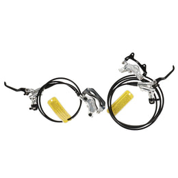 Formula Cura 4 Scheibenbremsen-Set | Carbon Bremshebel | vorne & hinten | 4-Kolben | silber | inkl. Beläge | MTB / Enduro