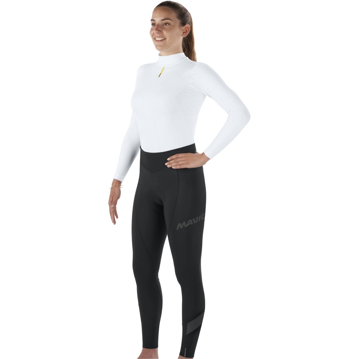 Mavic Essential Thermo Tight Damen | Fahrradhose / Leggings | Schwarz | Sitzpolster | warm & atmungsaktiv - RAAAD.de