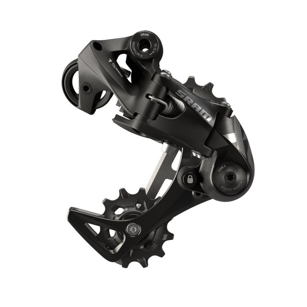 SRAM X01 DH Schaltwerk mittlerer Käfig schwarz silber (7 - fach) - RAAAD.de