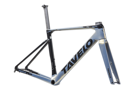 TAVELO Arow Race Carbon Rennrad Rahmenset | Größe 54 cm (XL) | Integriertes Cockpit 420x100 mm | Farbe Polestar Dazzling - RAAAD.de