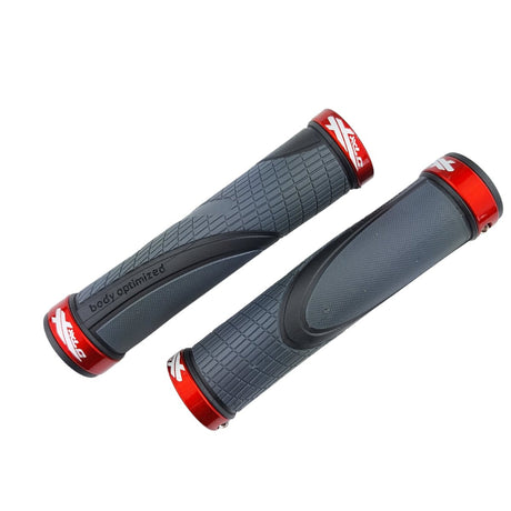 XLC Mountainbike Griffe high grip Lock-on schwarz rot - RAAAD.de