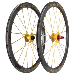 ZZYZX Laufradsatz 45 mm Aero | Tubular Schlauchreifen | 28" Disc | SRAM XDR Freilauf | Schwarz glänzend mit goldenen Speichen